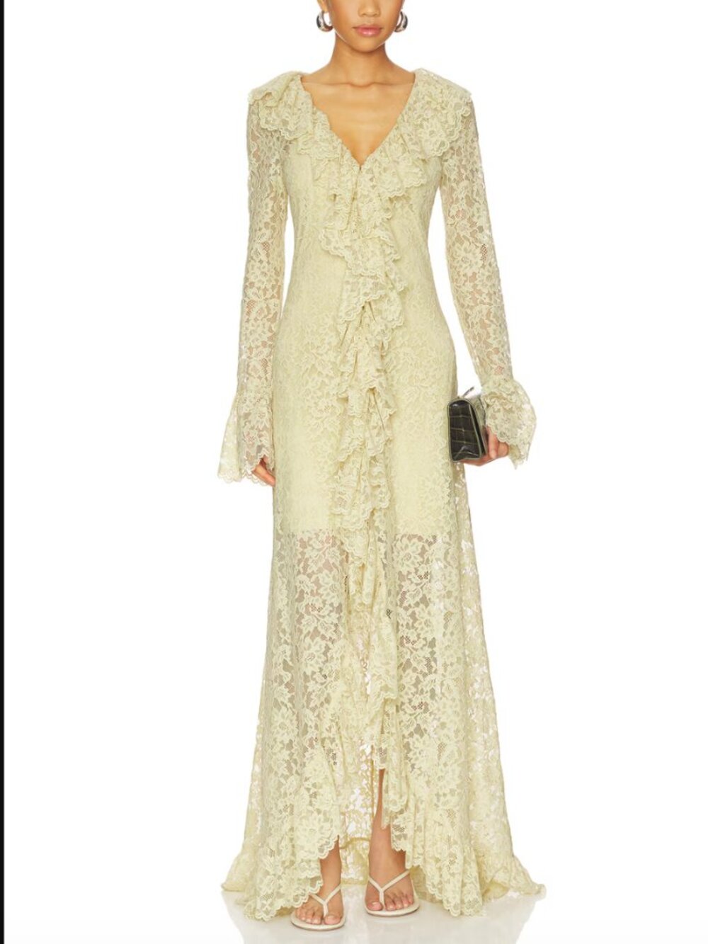 DE LA VALI Cleminta Lace Maxi Dress
